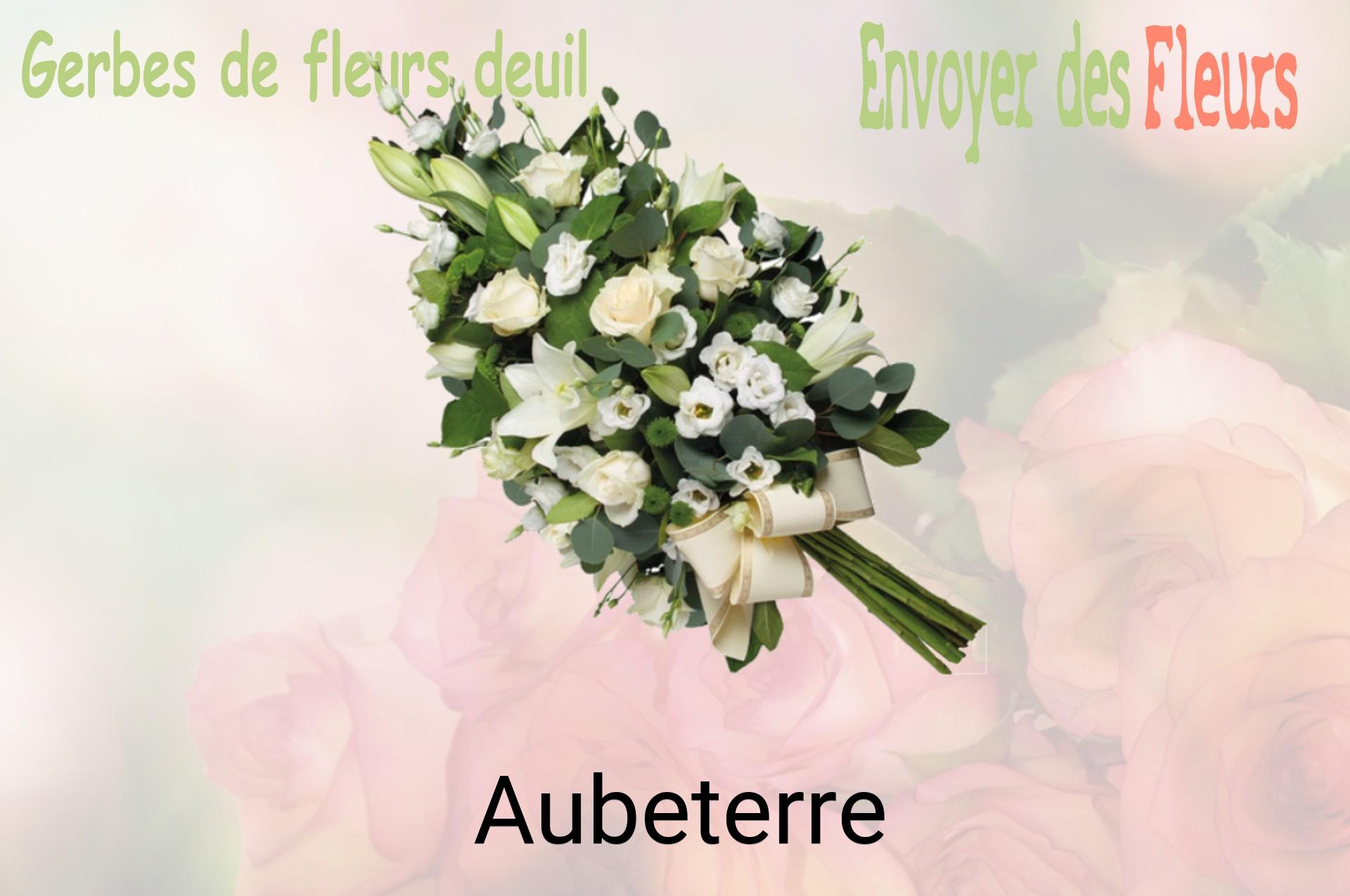 Gerbe de fleurs de deuil livrée à Aubeterre